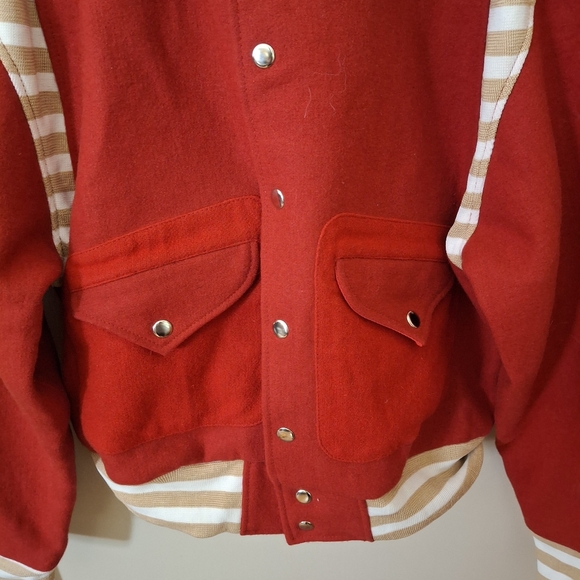 Jooniverse Lab Red Wool Varsity Jacket_2 - Picture 4 of 10